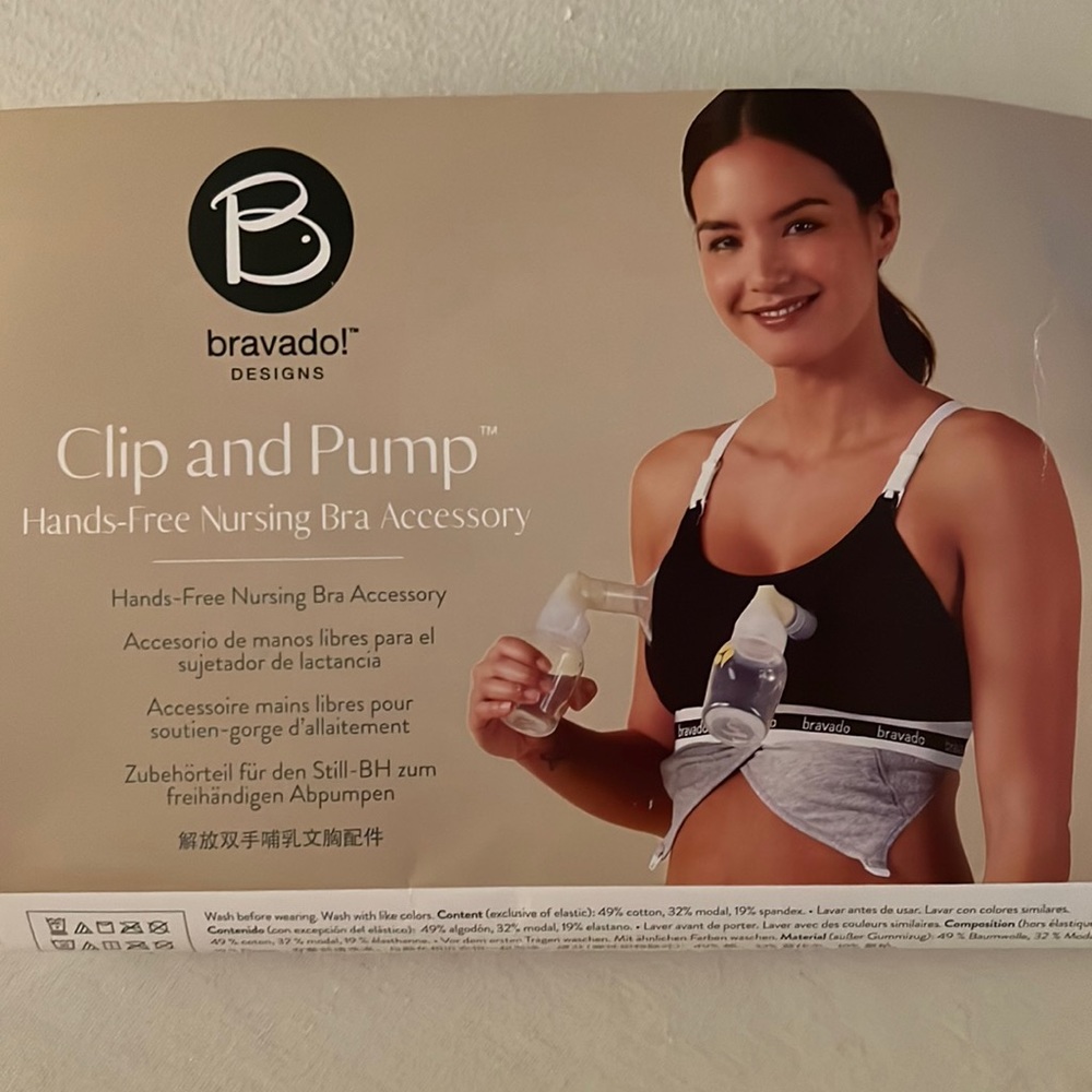 Bravado clip and pump nursing bra attachment- NWT